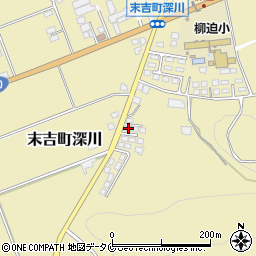 鹿児島県曽於市末吉町深川3613-1周辺の地図