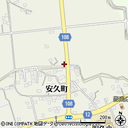 宮崎県都城市安久町7002周辺の地図