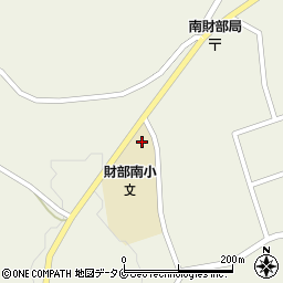 曽於市　財部南地区公民館周辺の地図