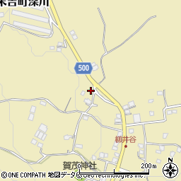 鹿児島県曽於市末吉町深川2150-2周辺の地図