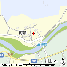 鹿児島県いちき串木野市海瀬周辺の地図