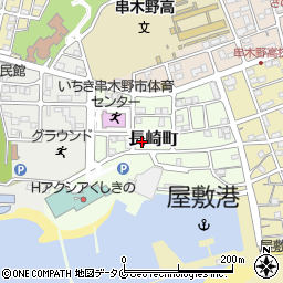 鹿児島県いちき串木野市長崎町58周辺の地図
