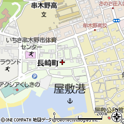 鹿児島県いちき串木野市長崎町周辺の地図