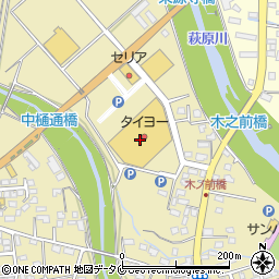 クリーニングショップ富士タイヨー都城店周辺の地図