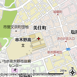 鹿児島県いちき串木野市美住町周辺の地図