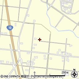 宮崎県都城市平塚町周辺の地図