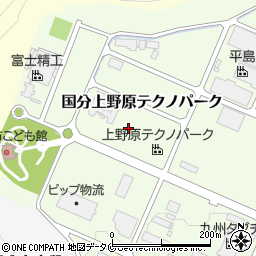 鹿児島県霧島市国分上野原テクノパーク4周辺の地図