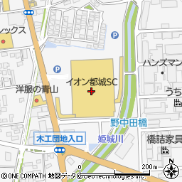 イオン都城店周辺の地図