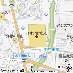 マイまくら　イオン都城店周辺の地図