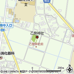 乙宮神社周辺の地図