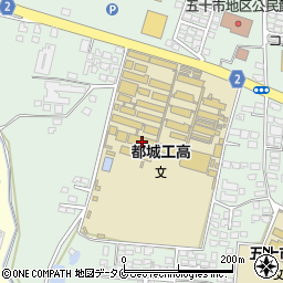 宮崎県立都城工業高等学校周辺の地図
