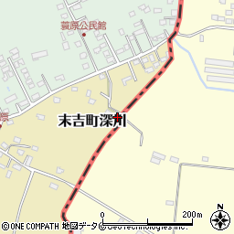 鹿児島県曽於市末吉町深川1622-7周辺の地図