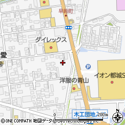 宮崎県都城市早鈴町1571-3周辺の地図