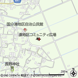 湊地区コミュニティ広場周辺の地図