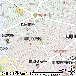 〒896-0012 鹿児島県いちき串木野市中尾町の地図