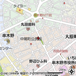 鹿児島県いちき串木野市中尾町周辺の地図