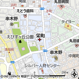 鹿児島県いちき串木野市栄町周辺の地図