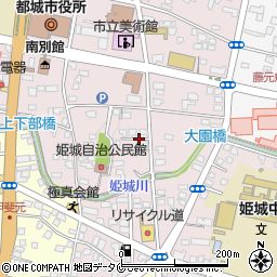 宮崎県都城市姫城町周辺の地図