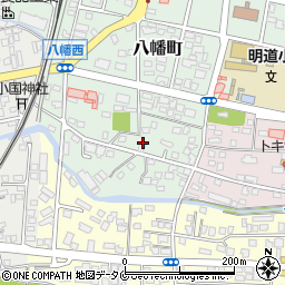 宮崎県都城市八幡町周辺の地図