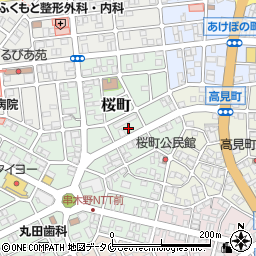 鹿児島県いちき串木野市桜町周辺の地図