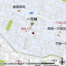 宮崎県都城市一万城町111周辺の地図