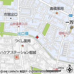 宮崎県都城市一万城町20周辺の地図
