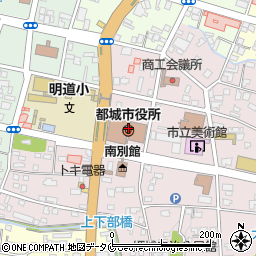 宮崎県都城市周辺の地図