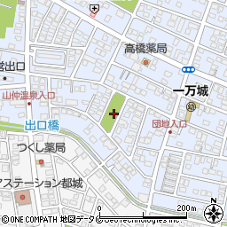 宮崎県都城市一万城町25周辺の地図