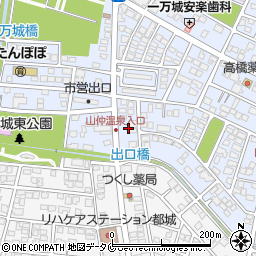 宮崎県都城市一万城町18周辺の地図
