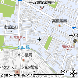 宮崎県都城市一万城町2927周辺の地図