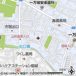 宮崎県都城市一万城町19周辺の地図