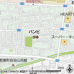 宮崎県都城市若葉町周辺の地図