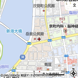 鹿児島県いちき串木野市北浜町周辺の地図
