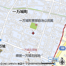 宮崎県都城市一万城町95周辺の地図