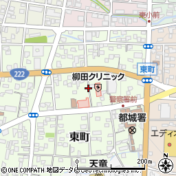 宮崎県都城市東町周辺の地図