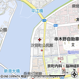 鹿児島県いちき串木野市汐見町周辺の地図