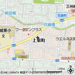 宮崎県都城市上東町19周辺の地図
