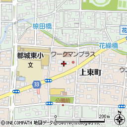 宮崎県都城市上東町17周辺の地図