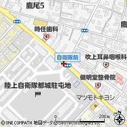 自衛隊前周辺の地図