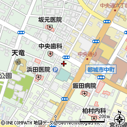 リパーク宮崎都城上町駐車場周辺の地図