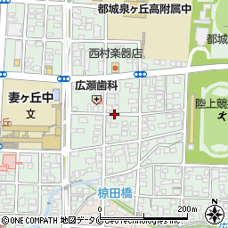 宮崎県都城市妻ケ丘町周辺の地図