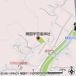韓国宇豆峯神社周辺の地図