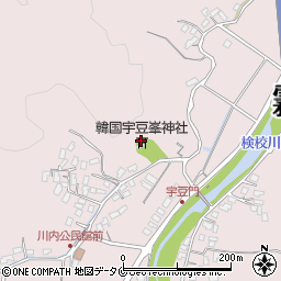 韓国宇豆峯神社周辺の地図