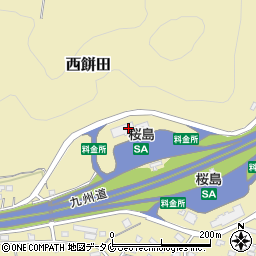 九州自動車道　桜島ＳＡ上り周辺の地図