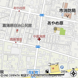 中菖蒲原周辺の地図