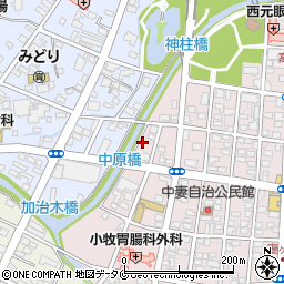 宮崎県都城市中原町25-1周辺の地図