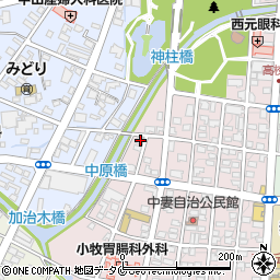 宮崎県都城市中原町25-3周辺の地図
