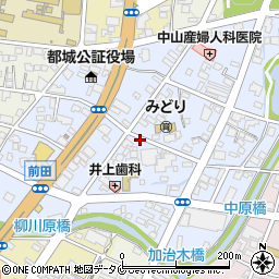 宮崎県都城市前田町周辺の地図