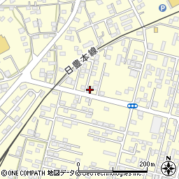 鹿児島県姶良市東餅田1452-17周辺の地図