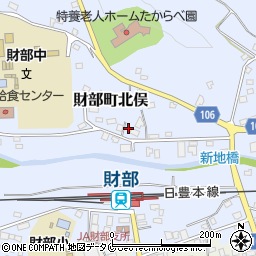 鹿児島県曽於市財部町北俣715周辺の地図